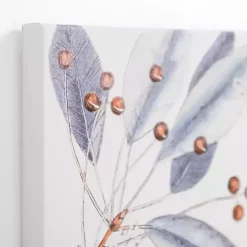 Kirklands Home Canvas Art|Blue Botanical Berries Canvas Art Prints, Set of 2