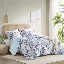 Kirklands Home Comforters|Blue Botanical 3-pc. King Comforter Set