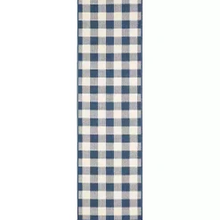Kirklands Home Outdoor Rugs|Buffalo Check Outdoor Runner Blue