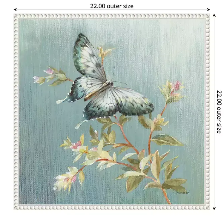 Kirklands Home Canvas Art|Blue Butterfly Framed Canvas Art Print