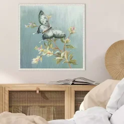 Kirklands Home Canvas Art|Blue Butterfly Framed Canvas Art Print