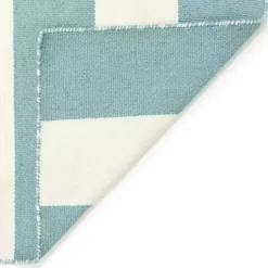 Kirklands Home Outdoor Rugs|Blue Cabana Stripe Indoor/Outdoor Runner, 2x8