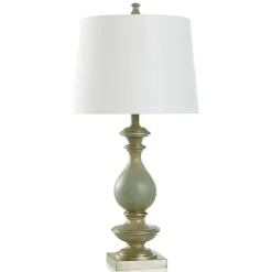 Kirklands Home Table Lamps|Carved Traditional Table Lamp Blue