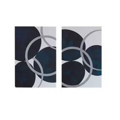 Kirklands Home Canvas Art|Blue Celestial Orbit Canvas Art Prints, Set of 2