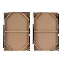 Kirklands Home Canvas Art|Blue Celestial Orbit Canvas Art Prints, Set of 2