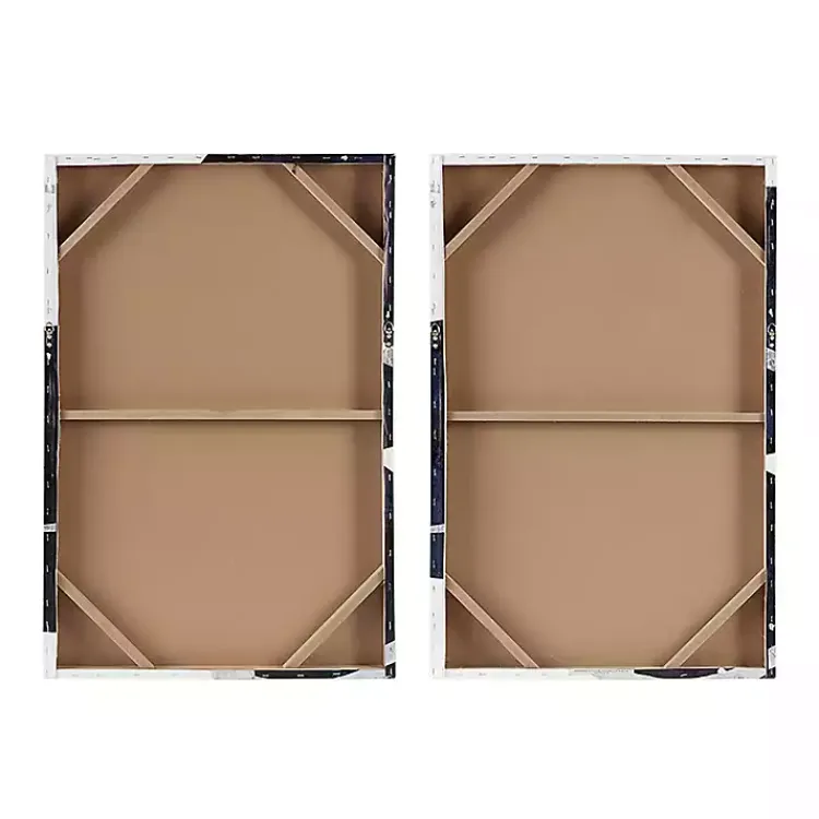 Kirklands Home Canvas Art|Blue Celestial Orbit Canvas Art Prints, Set of 2