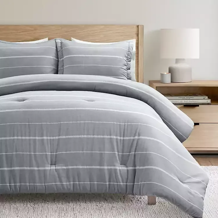 Kirklands Home Comforters|Classic Stripe 3-pc. Full/Queen Comforter Set Blue