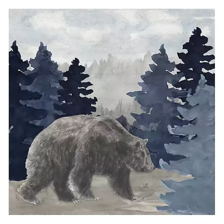 Kirklands Home Canvas Art|Blue Cliff Mountains Bear I Canvas Art Print