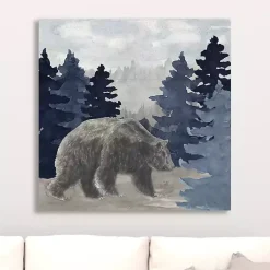 Kirklands Home Canvas Art|Blue Cliff Mountains Bear I Canvas Art Print