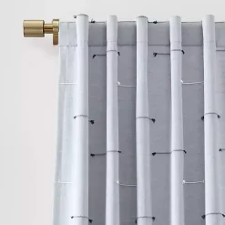 Kirklands Home Curtains & Drapes|Clipped Stripe Curtain Panel Set, 84 in. Blue