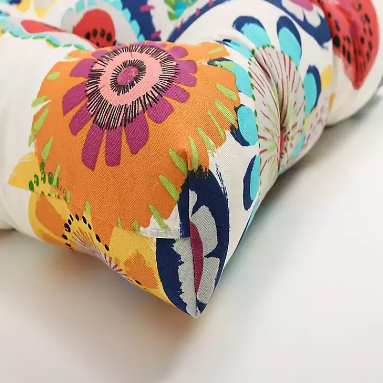 Kirklands Home Outdoor Cushions & Pillows|Blue Confetti Wicker Chair Cushions, Set of 2