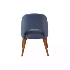 Kirklands Home Dining Chairs|Cut-Out Pecan Wood Dining Chairs, Set of 2 Blue