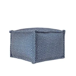 Kirklands Home Outdoor Cushions & Pillows|Blue Diamond Outdoor Pouf