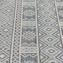 Kirklands Home Outdoor Rugs|Draya Indoor/Outdoor Area Rug, 5x7 Blue