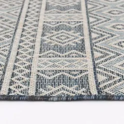 Kirklands Home Outdoor Rugs|Draya Indoor/Outdoor Area Rug, 5x7 Blue
