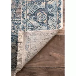Kirklands Home Area Rugs|Blue Eli Medallion Fringe Area Rug, 8x10