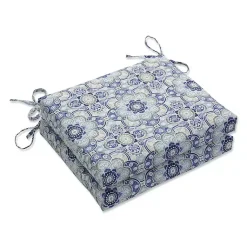 Kirklands Home Outdoor Cushions & Pillows|Emilia Outdoor Seat Cushions, Set of 2 Blue