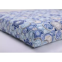 Kirklands Home Outdoor Cushions & Pillows|Emilia Outdoor Seat Cushions, Set of 2 Blue