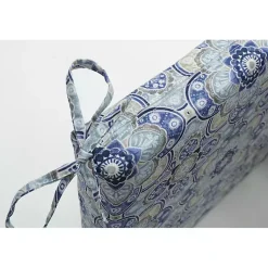 Kirklands Home Outdoor Cushions & Pillows|Emilia Outdoor Seat Cushions, Set of 2 Blue