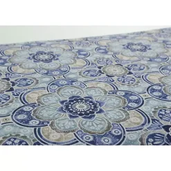 Kirklands Home Outdoor Cushions & Pillows|Emilia Tufted Outdoor Loveseat Cushion Blue