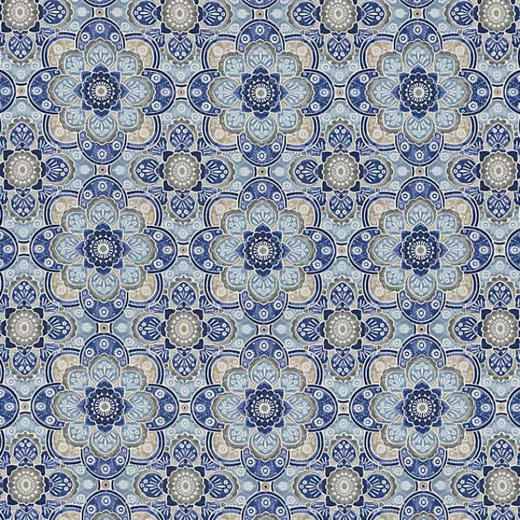 Kirklands Home Outdoor Cushions & Pillows|Emilia Tufted Outdoor Loveseat Cushion Blue