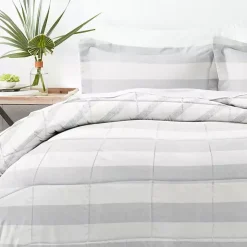 Kirklands Home Comforters|Blue Faded Stripe 3-pc. Queen Comforter Set