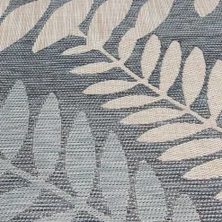 Kirklands Home Outdoor Rugs|Fern Leaves Indoor/Outdoor Area Rug, 5x7 Blue