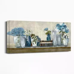 Kirklands Home Canvas Art|Blue Floral Desk Giclee Canvas Print, 40x20 in.