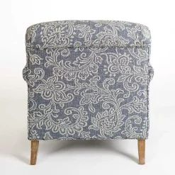 Kirklands Home Accent Chairs|Blue Floral English Armchair