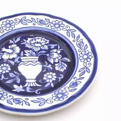 Kirklands Home Dinnerware|Blue Floral Hand Painted 16-pc. Dinnerware Set