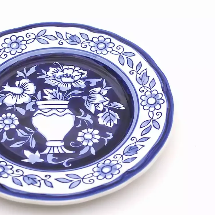 Kirklands Home Dinnerware|Blue Floral Hand Painted 16-pc. Dinnerware Set