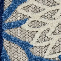 Kirklands Home Outdoor Rugs|Blue Floral Outdoor Area Rug, 7x10