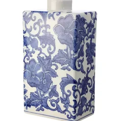 Outlet Blue Floral Rectangle Vase Vases