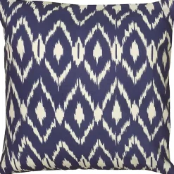 New Blue Fractured Ikat Pillow Pillows