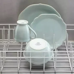 Kirklands Home Dinnerware|French Scalloped Bead 4-pc. Dinnerware Set Blue