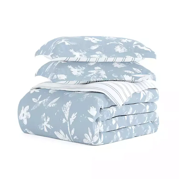 Kirklands Home Duvets|Blue Garden Farmhouse 3-pc. Twin Duvet Cover Set