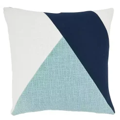 Clearance Blue Geometric Colorblock Throw Pillow Pillows