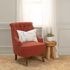 Blue Geometric Woven Lines Throw Pillow Pillows