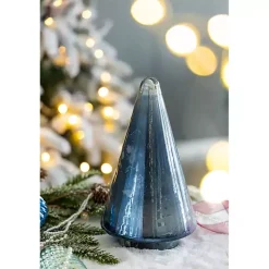 Glass Cone Shaped Christmas Tree, 10 in. Christmas Decorations