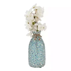 Clearance Blue Glass Mosaic Vase Vases
