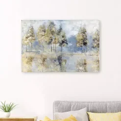 Kirklands Home Canvas Art|Blue Golden Forest Giclee Canvas Art Print