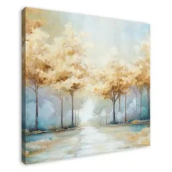 Kirklands Home Canvas Art|Blue Golden Landscape Canvas Art Print, 40x40 in.