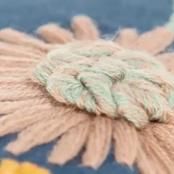 Best Blue Hello Fall Embroidered Pillow Fall