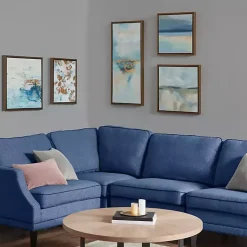 Kirklands Home Canvas Art|Blue Horizon Framed Canvas Art Prints, Set of 5