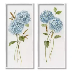 Kirklands Home Canvas Art|Blue Hydrangea Giclee Canvas Art Prints, Set of 2