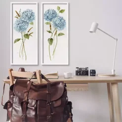 Kirklands Home Canvas Art|Blue Hydrangea Giclee Canvas Art Prints, Set of 2