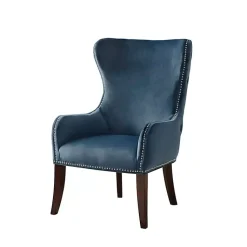 Kirklands Home Accent Chairs|Ivey Button Tufted Accent Chair Blue