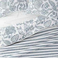 Kirklands Home Quilts|Blue Jacobean Reversible 3-pc. Queen Quilt Set