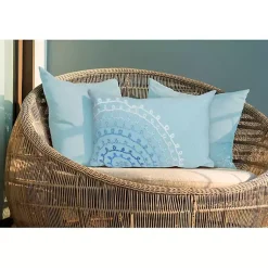Kirklands Home Outdoor Cushions & Pillows|Lamontage Swirl Outdoor Throw Pillow Blue
