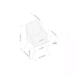 Kirklands Home Dining Chairs|Lily Upholstered Dining Chairs, Set of 2 Blue